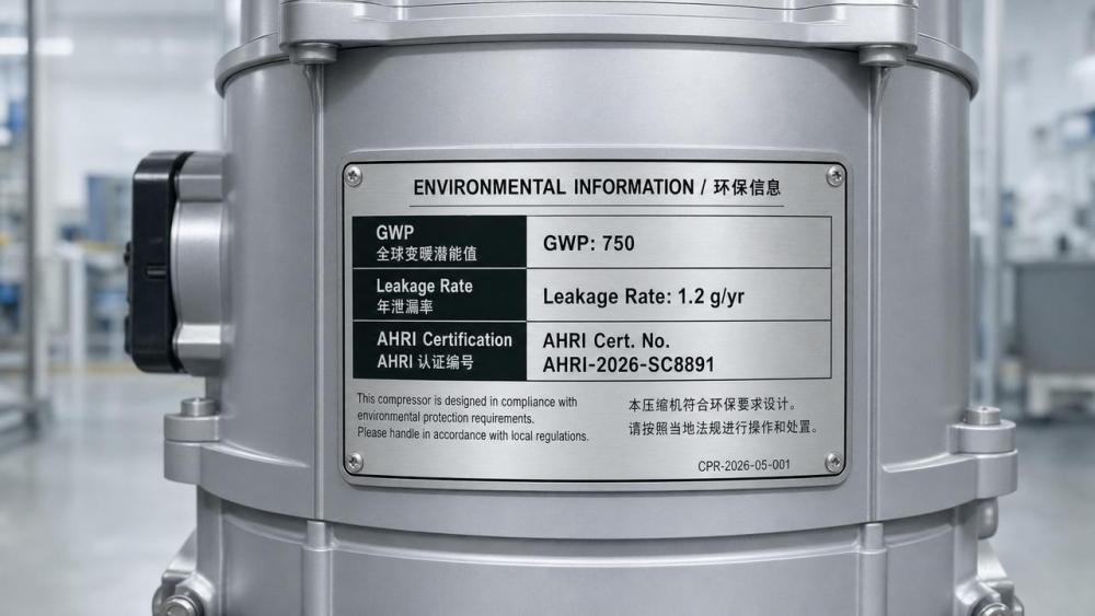 US EPA Mandates GWP and Leak Rate Labeling for Imported Scroll Compressors Starting July 2026