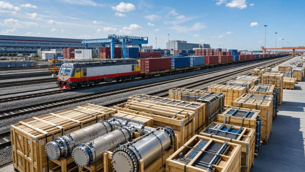 China-Europe Rail Corridor Tops 2,000 Trains as Heat Exchanger Export Delivery Falls to 28 Days