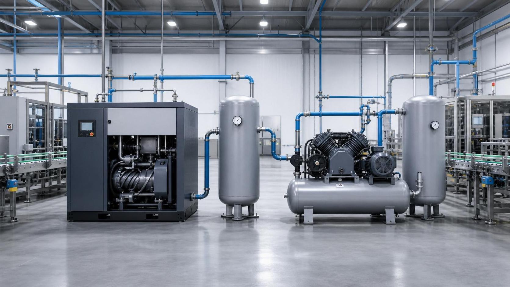 Screw vs Piston Air Compressors for Stable Plant Output