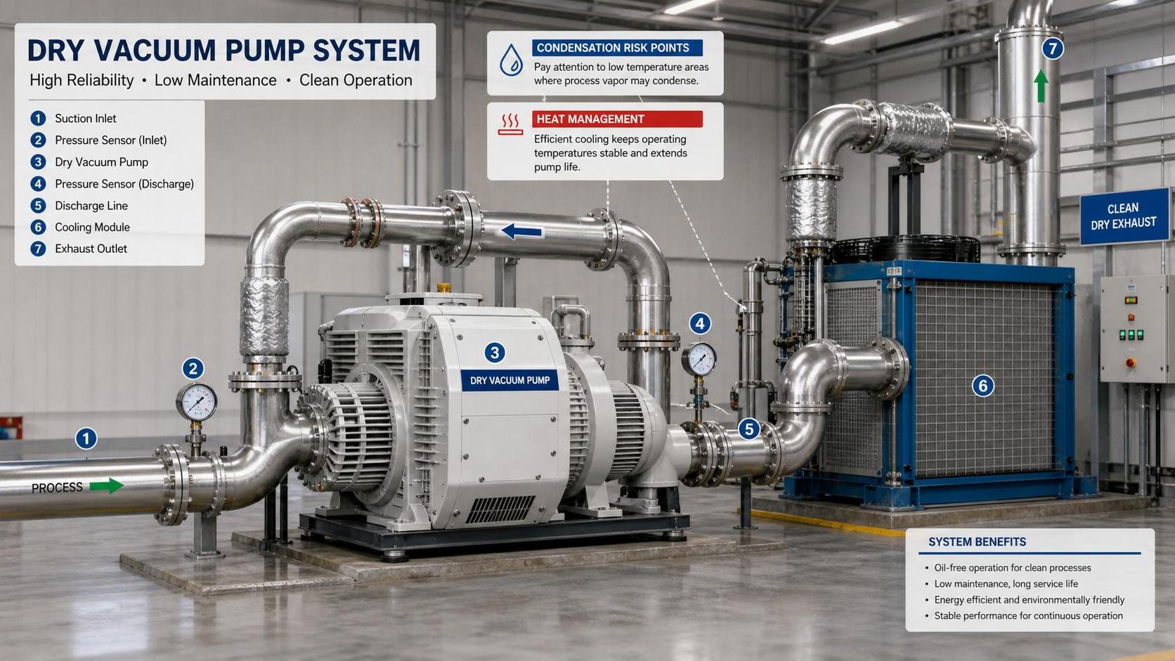 Dry Pump Vacuum System Design Mistakes That Raise Downtime
