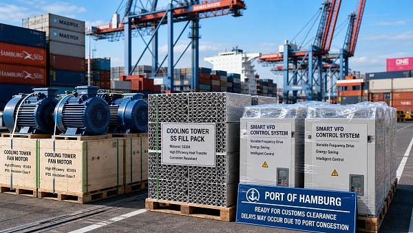 Hamburg Port Strike Delays Cooling Tower Parts Clearance