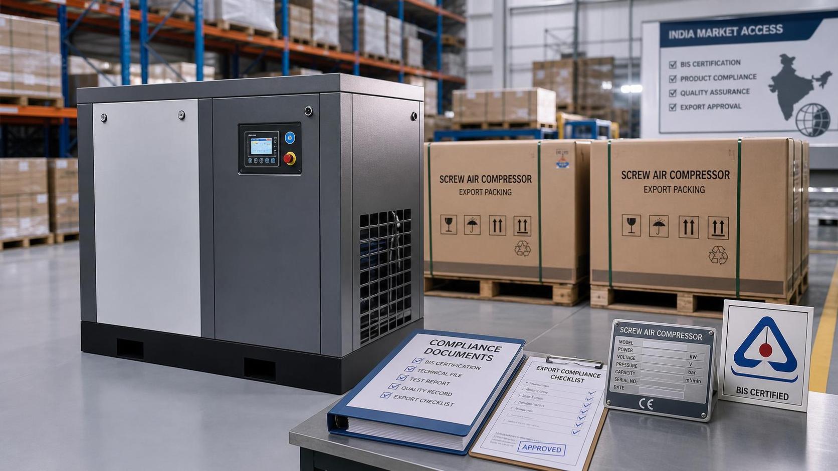 India Makes BIS Certification Mandatory for Screw Compressors