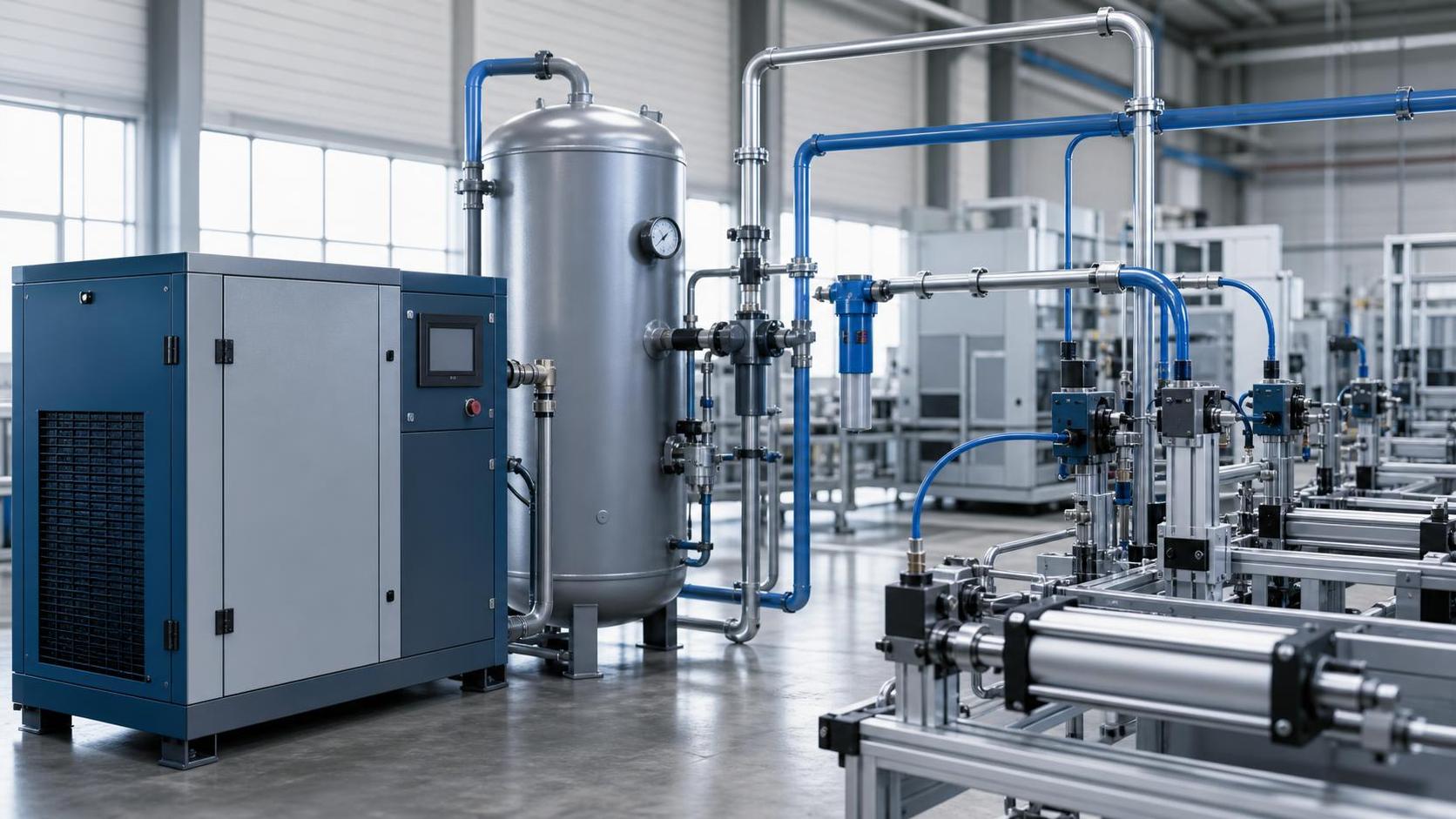 How to Size Air Compressor Systems for Pneumatics by Flow and Pressure Demand