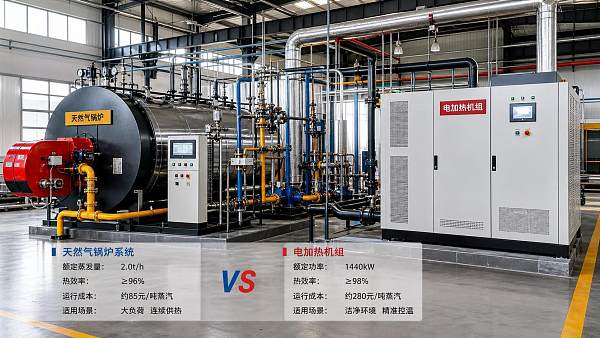 When do industrial boiler systems cost less than electric heat