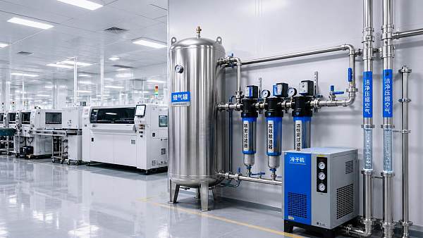How do compressed air systems for electronics prevent contamination?