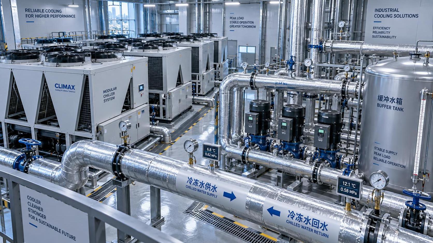 How to size an industrial cooling system for peak process loads