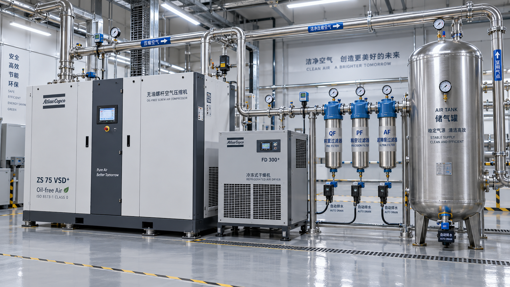 What determines the price of pure air compression systems?