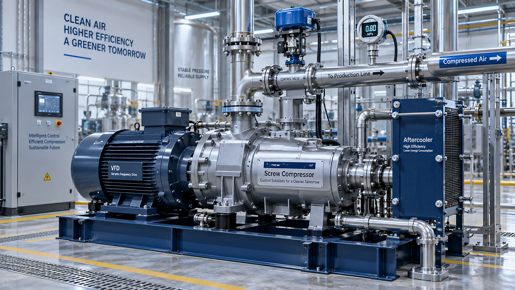 When does variable gas flow justify a custom screw compressor system?