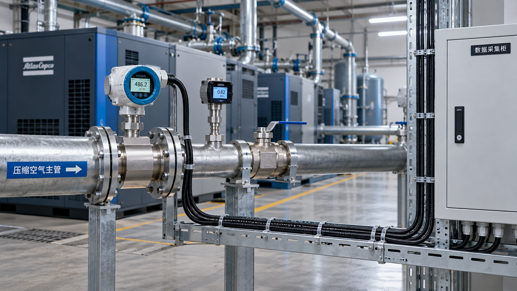 How much does a fully installed compressed air monitoring system cost?