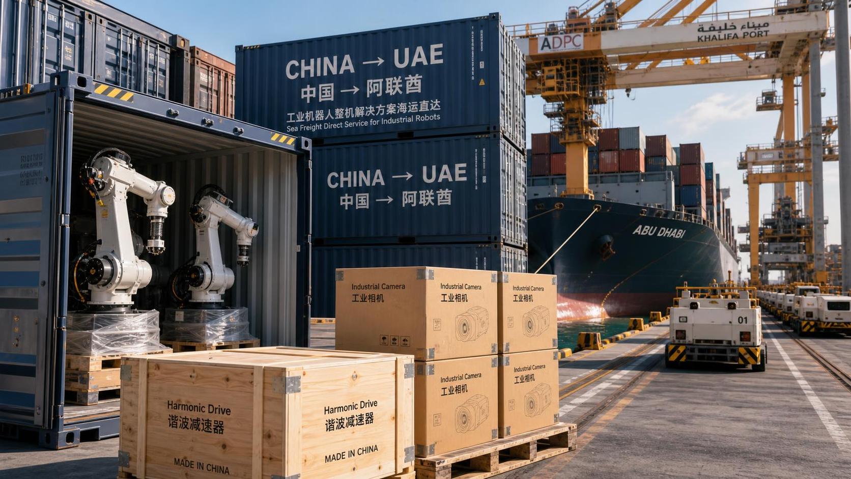 China-UAE Direct Sea Route Cuts Industrial Robot Export Transit Time by 30%