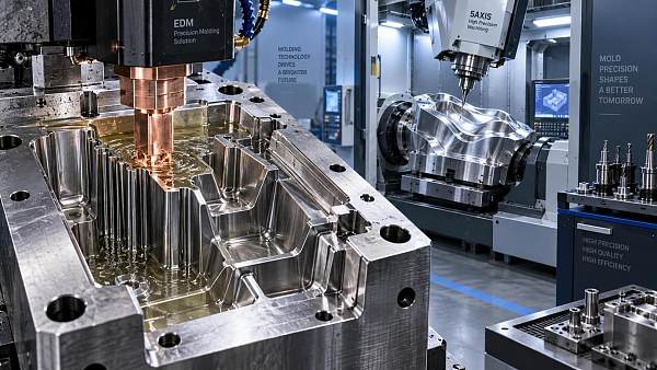 When does EDM machining for molds outperform 5-axis milling?