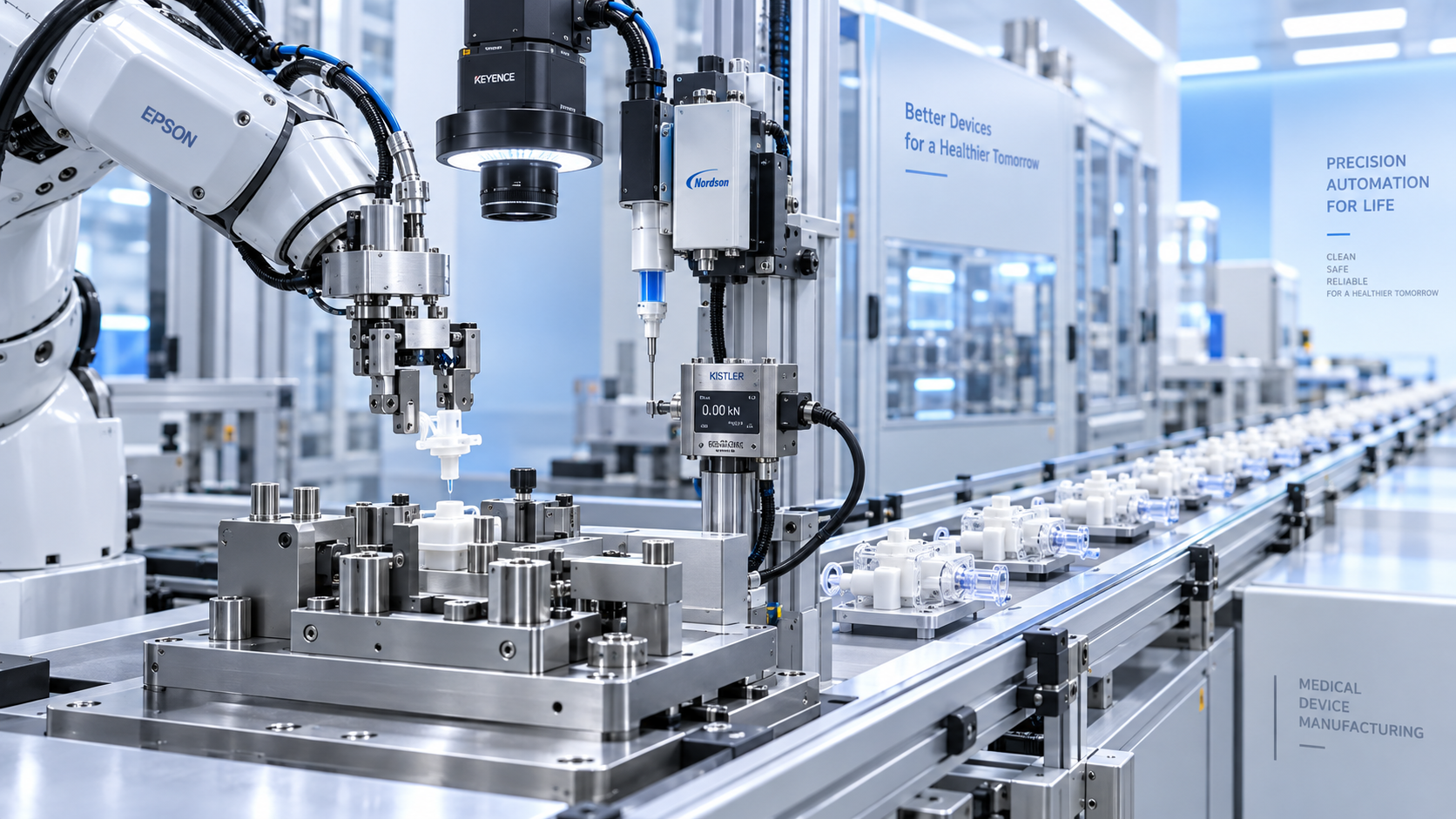 When does medical manufacturing automation improve device assembly yield?