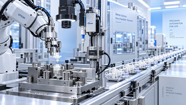 When does medical manufacturing automation improve device assembly yield?