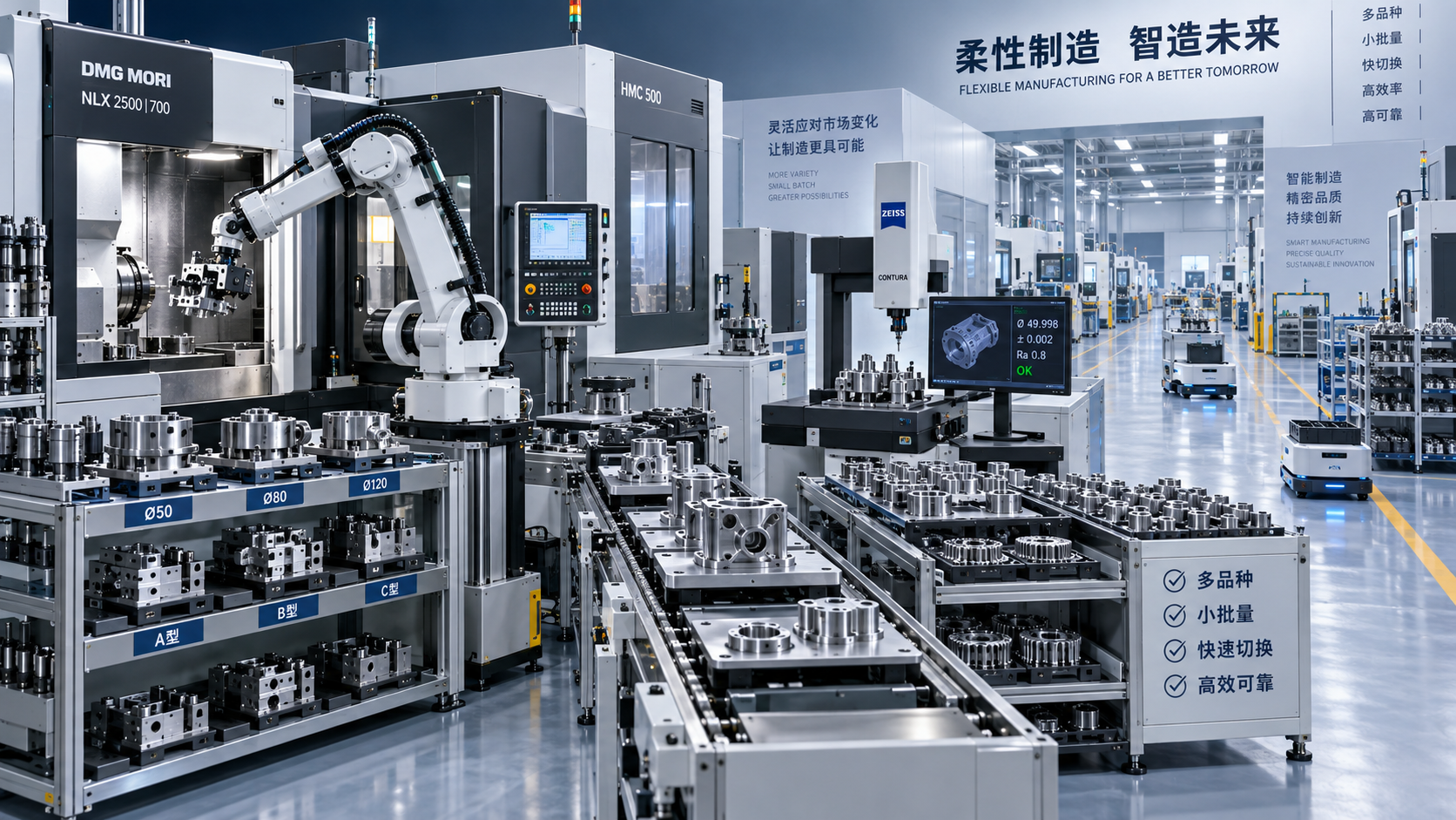 When does flexible manufacturing for short runs lower total production cost?