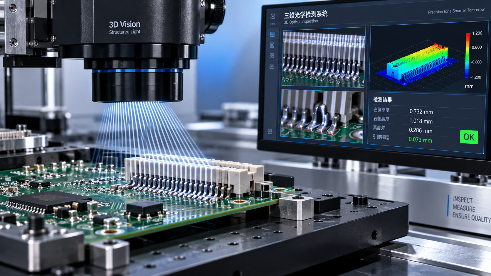 When do industrial inspection systems for electronics need 3D imaging?