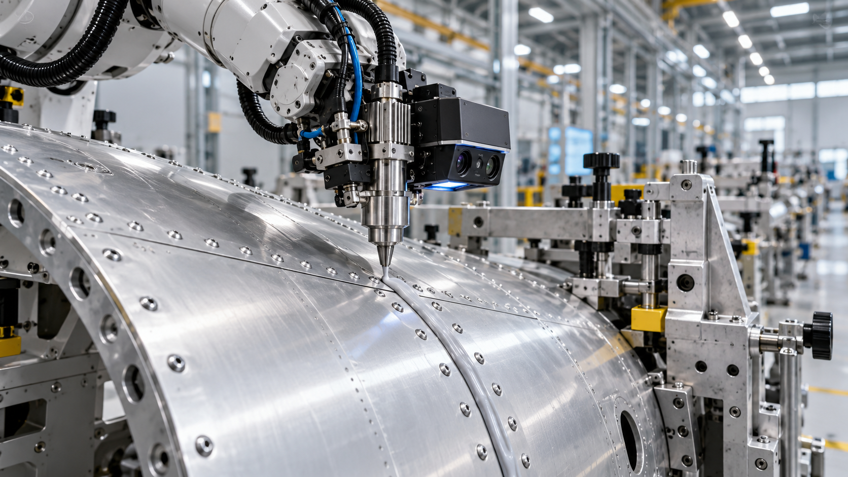 3D Machine Vision Achieves ±0.2 mm Positioning Accuracy in Aerospace Sealant Application