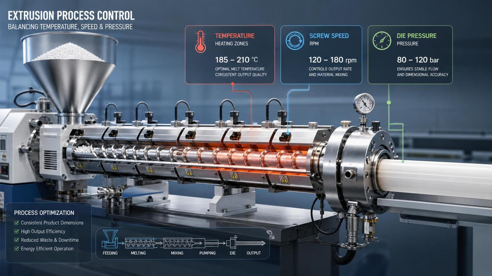 Polymer Extrusion Process: Key Parameters That Affect Output