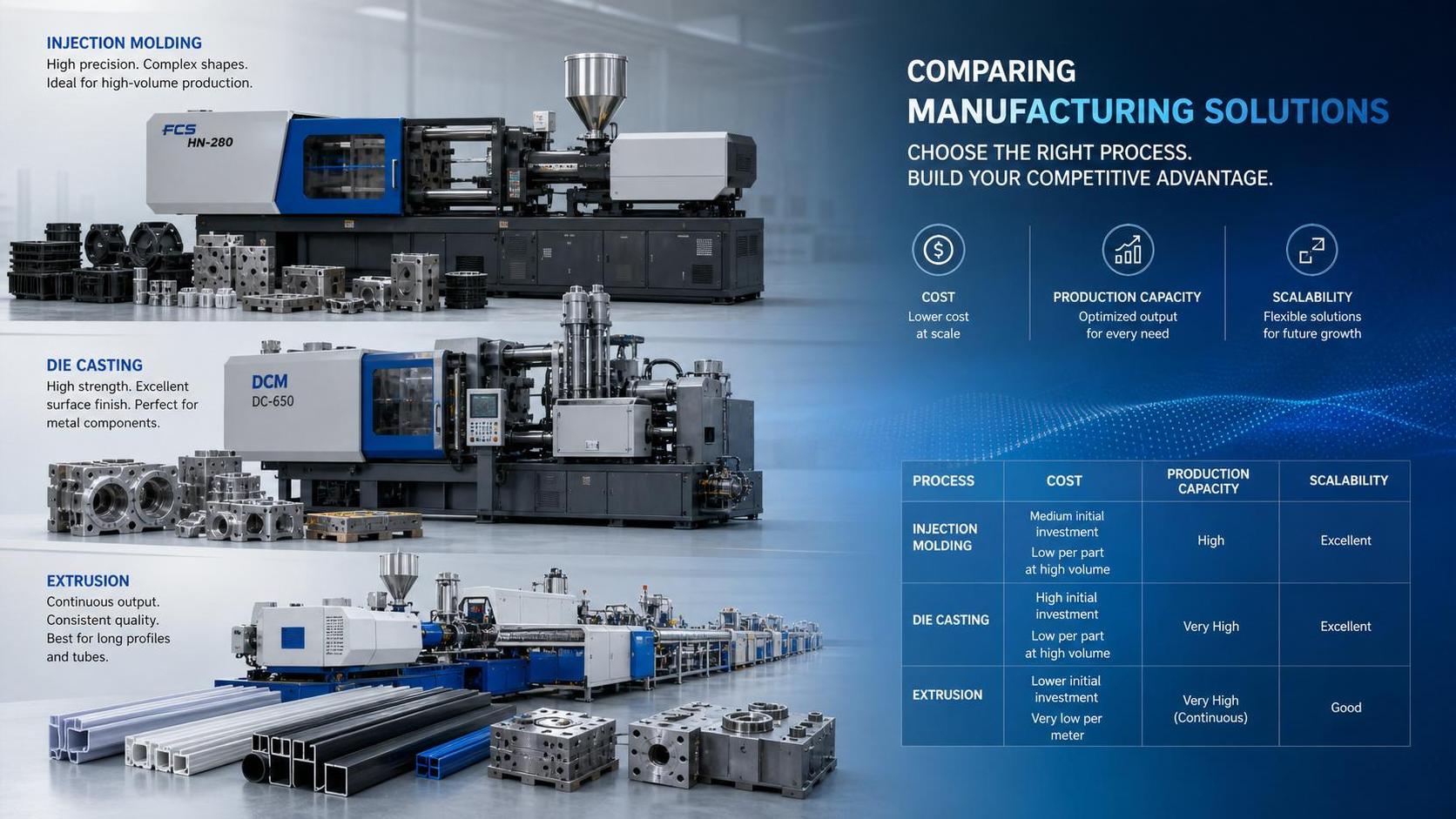 Manufacturing Solution Comparison: Cost, Throughput, and Scalability