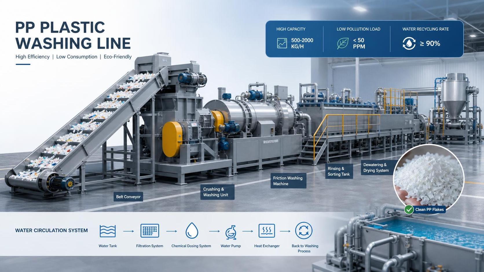 How to Compare PP Plastic Washing Lines by Output, Contamination Load, and Water Use