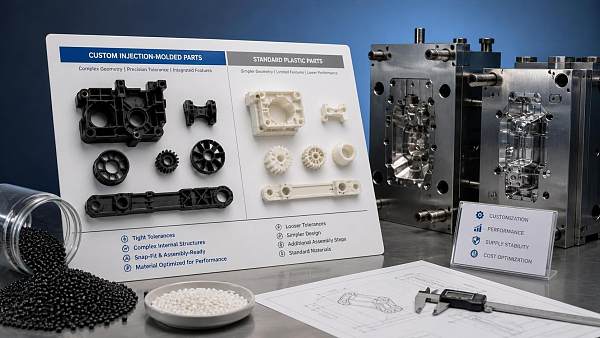 When does custom polymer molding make sense over standard parts?