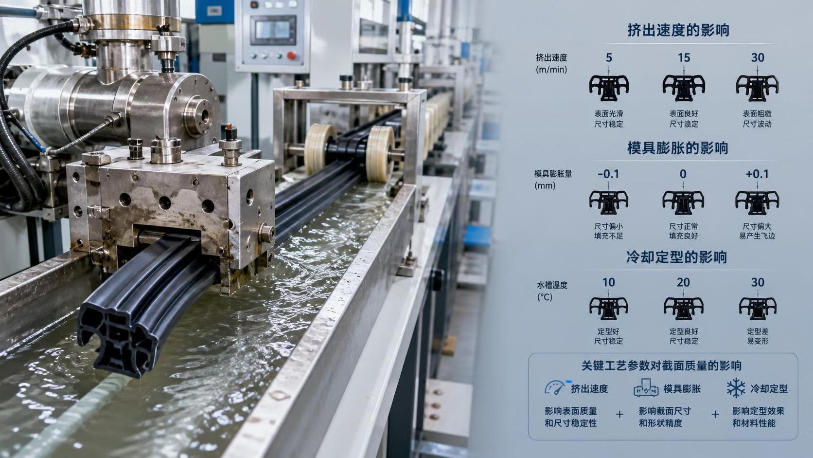 How rubber seal extrusion speed affects profile quality