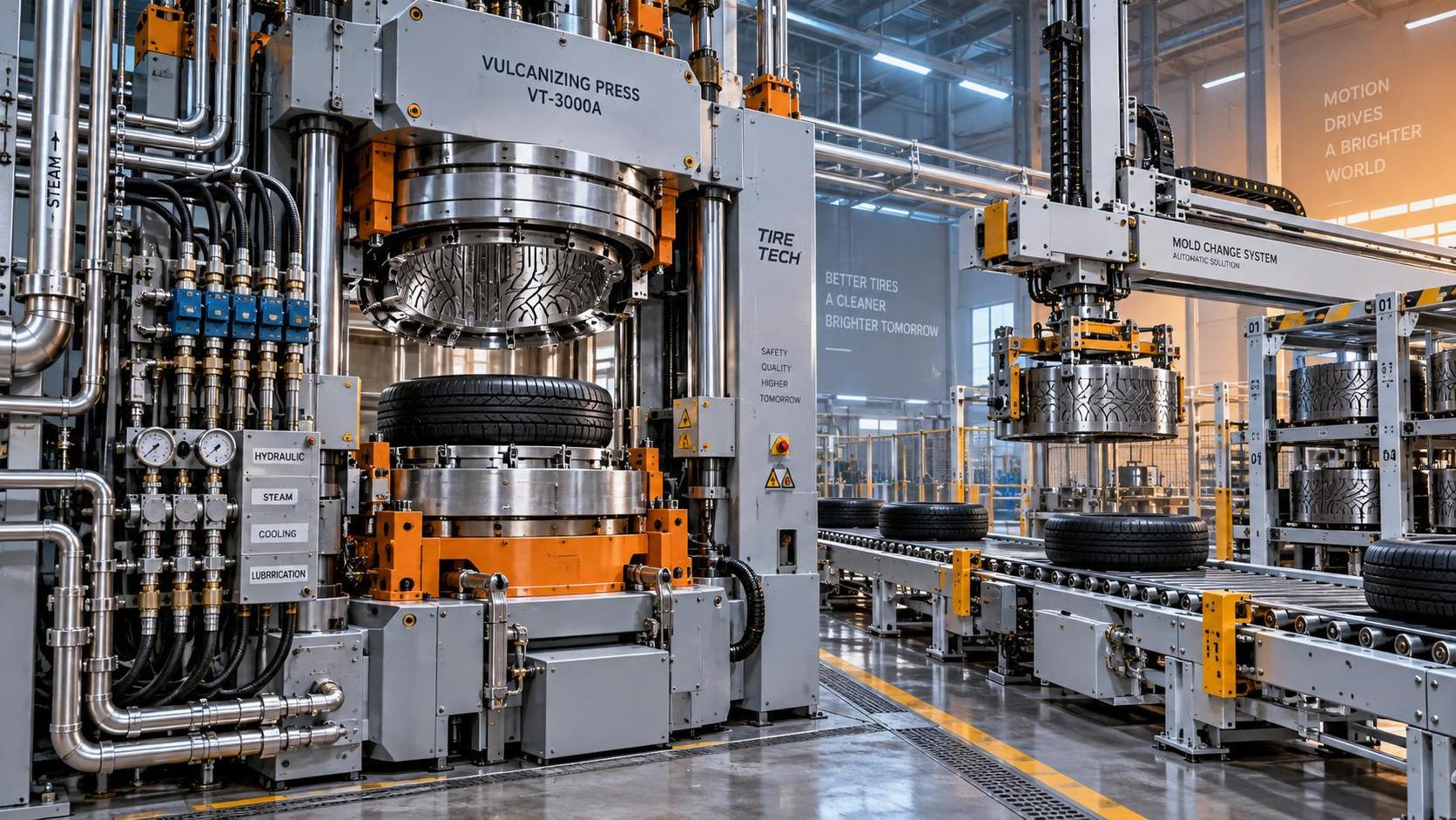 Which uptime factors matter most when selecting an automatic tire curing press?