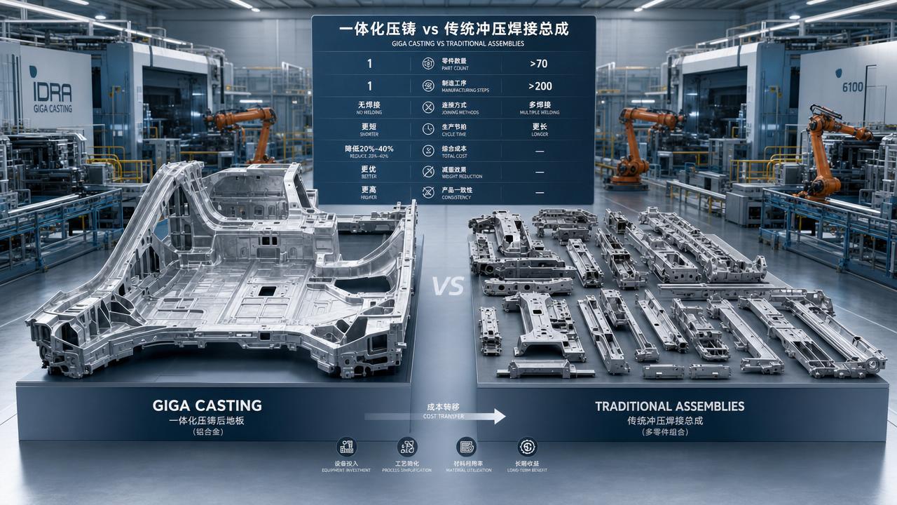 Giga Casting vs Traditional Assemblies Where Costs Really Move