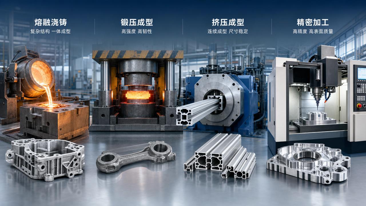 Material Shaping Methods Compared: Casting, Forging, Extrusion, and CNC Machining