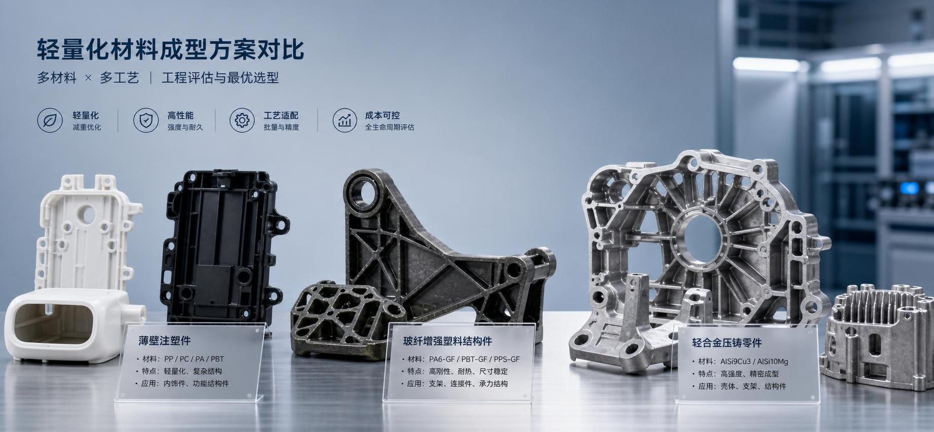 How to Choose Lightweight Material Molding Solutions for Strength, Cycle Time, and Part Cost