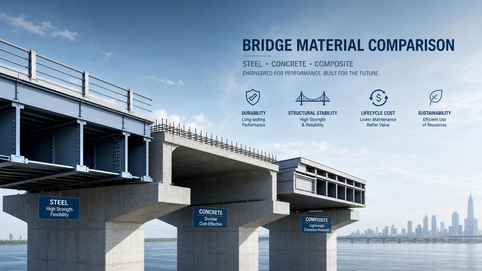 Infrastructure Materials for Bridges: Comparing Durability and Lifecycle Cost