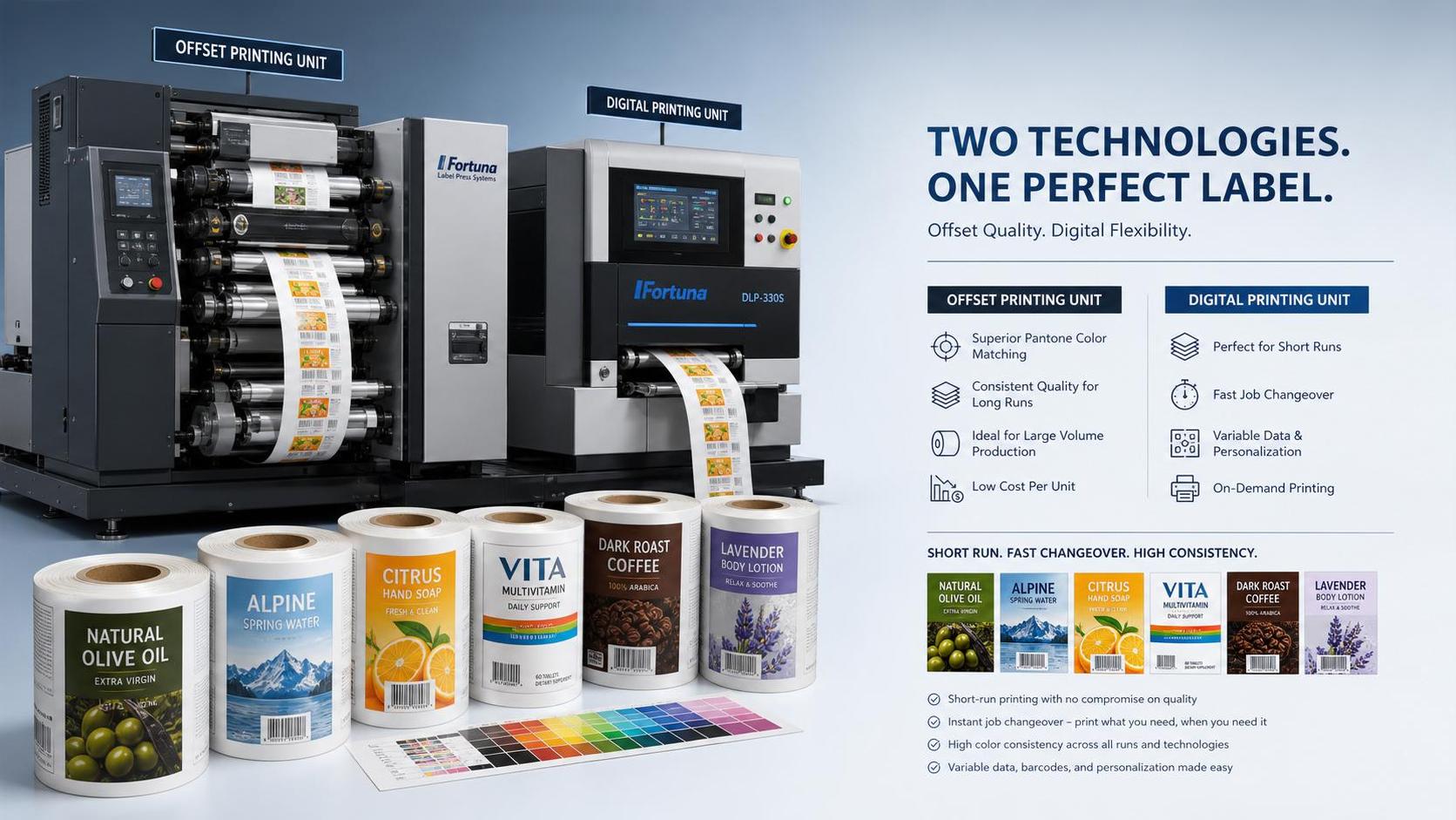 Offset Label Printing vs Digital for Short Runs