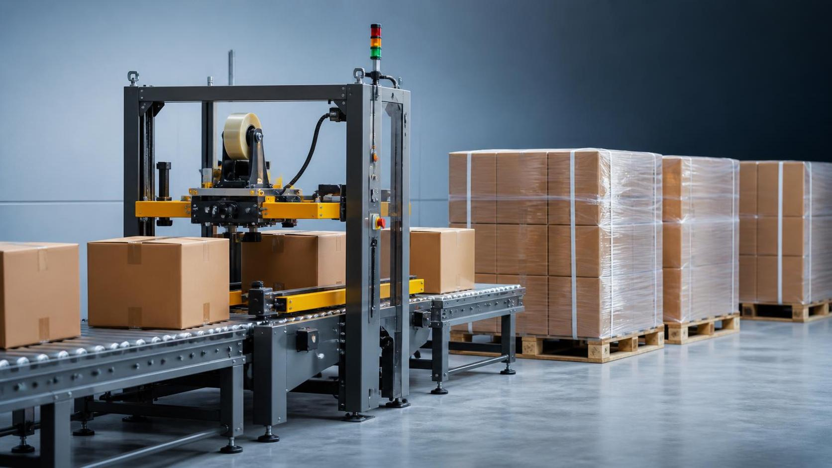 When does packaging machinery for logistics reduce total handling costs