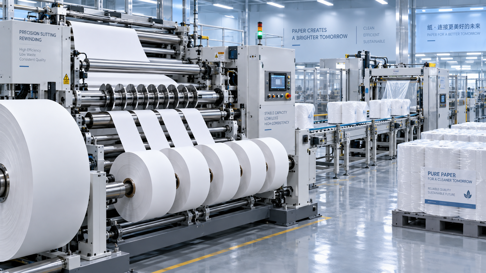 What production volume justifies investing in paper converting machinery?