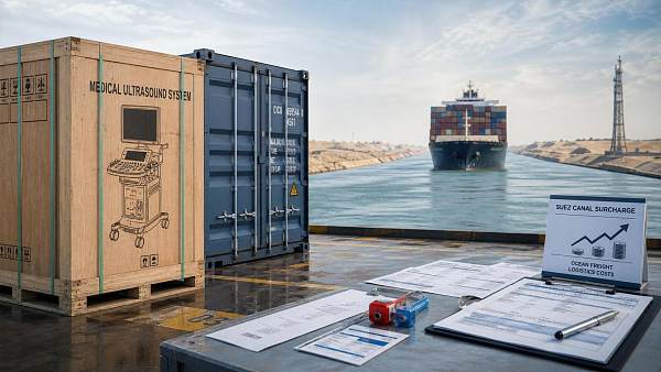 Suez Canal Surcharge Raises Ultrasound Shipping Costs