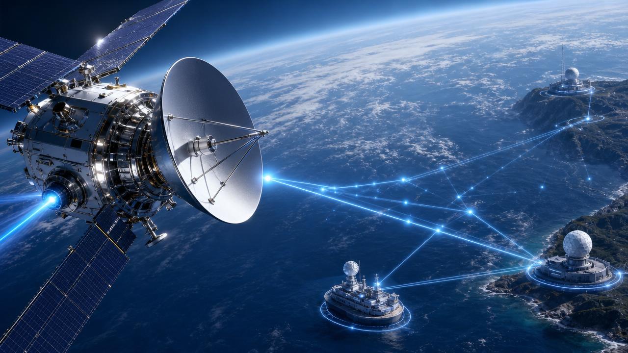 What enables high-speed data transmission in satellites?