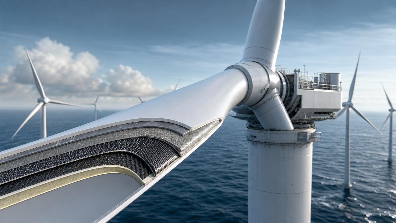 What wind energy material science changes turbine lifespan