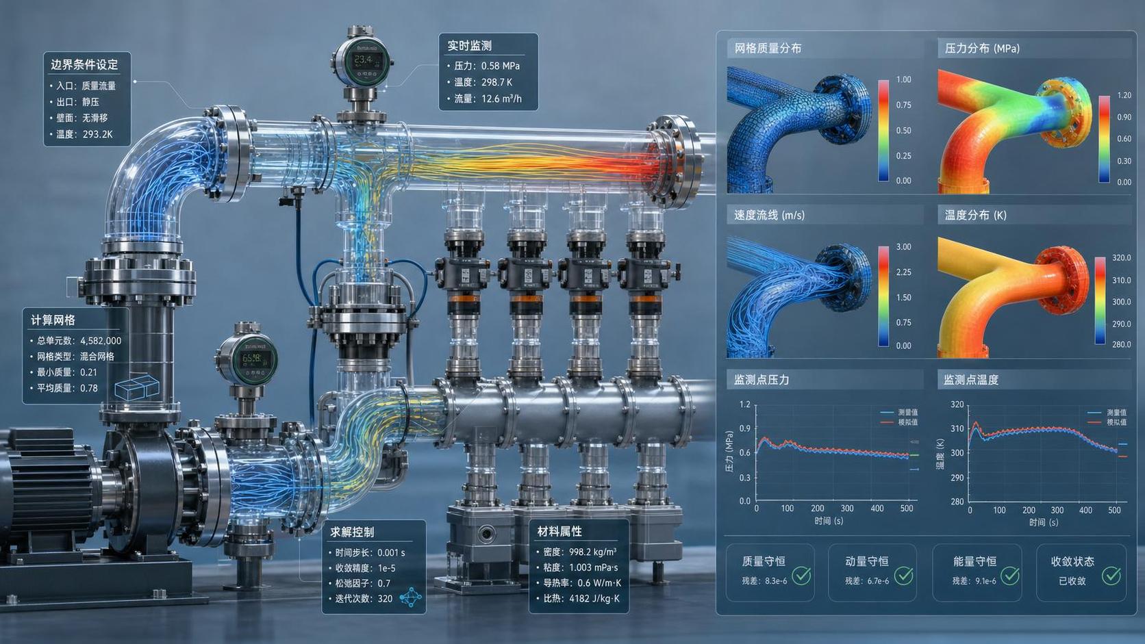 Fluid Dynamics Flow Analysis in Process Systems: What Affects Accuracy and Stability?