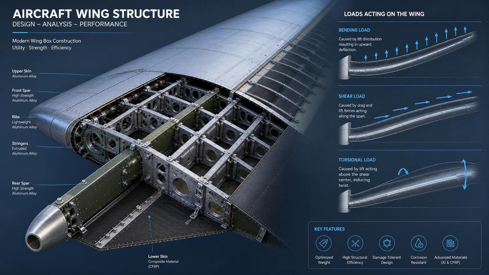 Aircraft Structural Limits for Wing Box: Key Failure Modes to Check