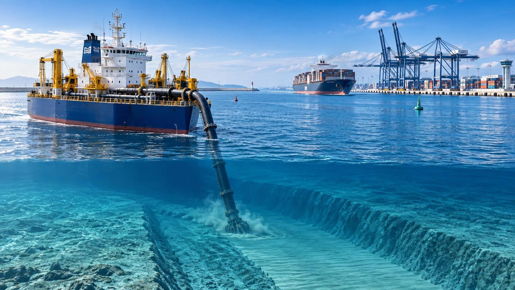 Marine Dredging Engineering for Ports: Designing Channels for Depth and Uptime