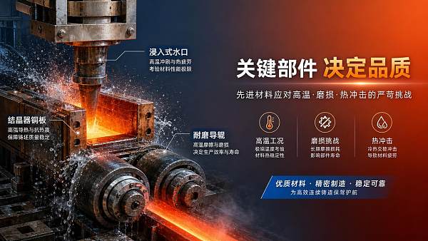 How to Choose Advanced Materials for Continuous Casting Based on Thermal Shock and Wear