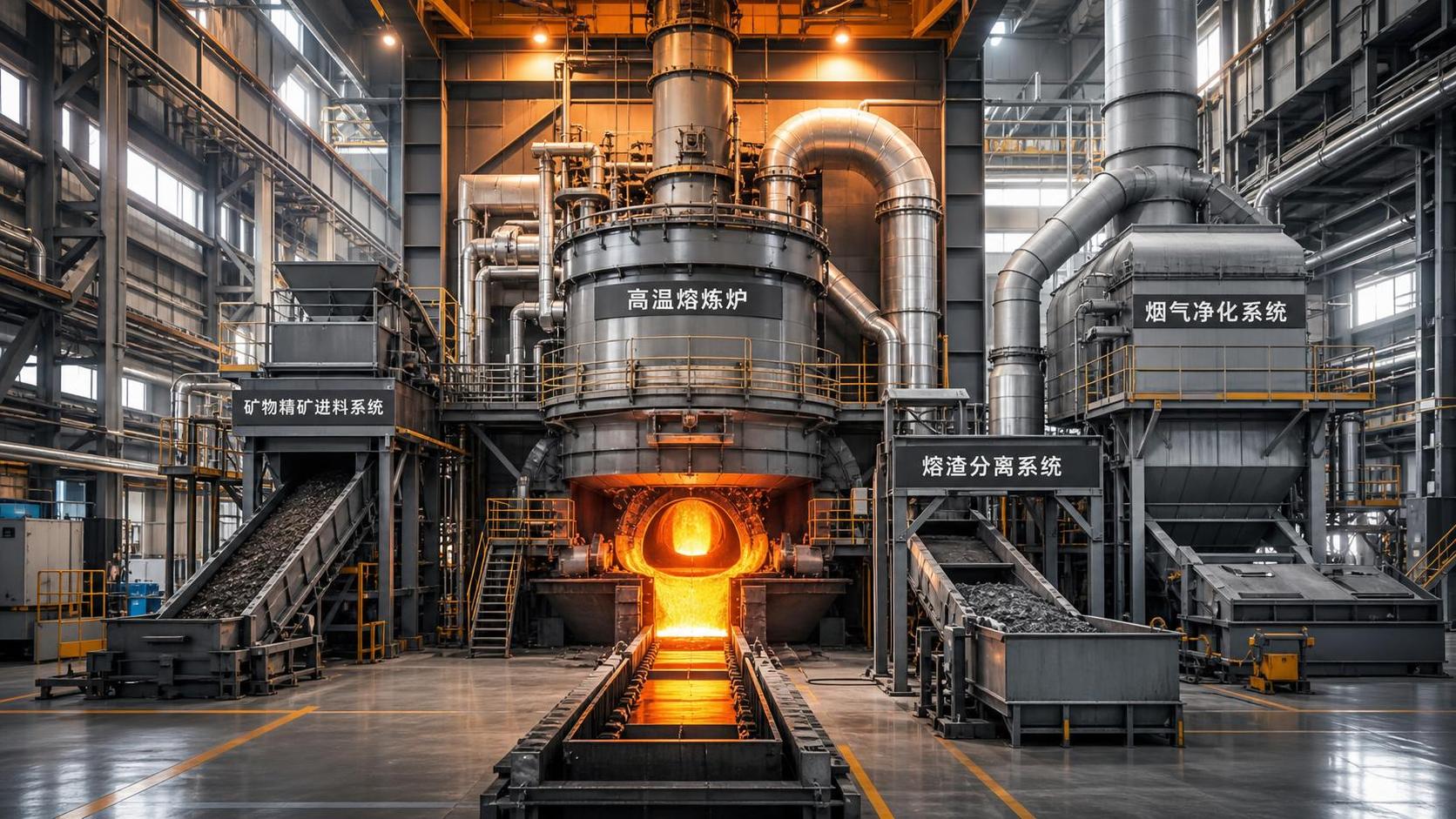What is a smelter plant used for in modern metal production?
