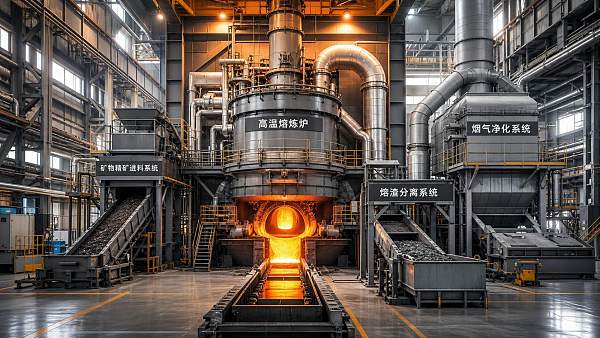 What is a smelter plant used for in modern metal production?