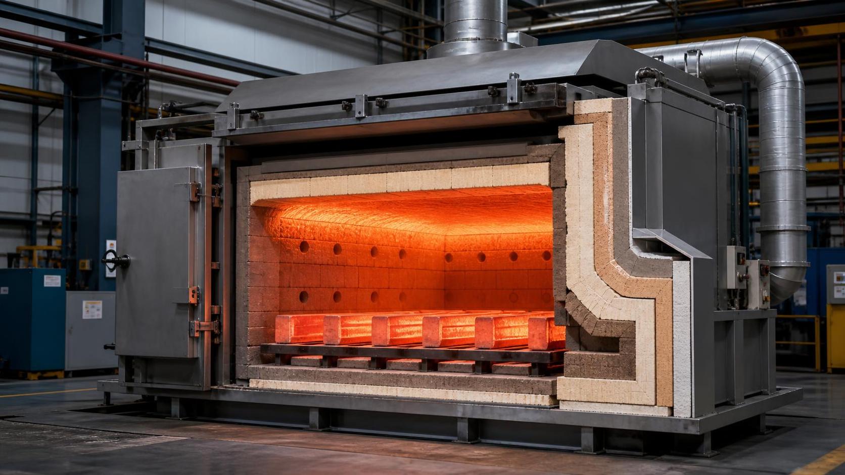 How does thermal insulation for metals processing reduce heat loss?