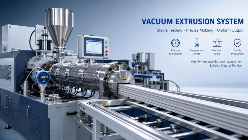 What material extrusion systems improve output consistency?