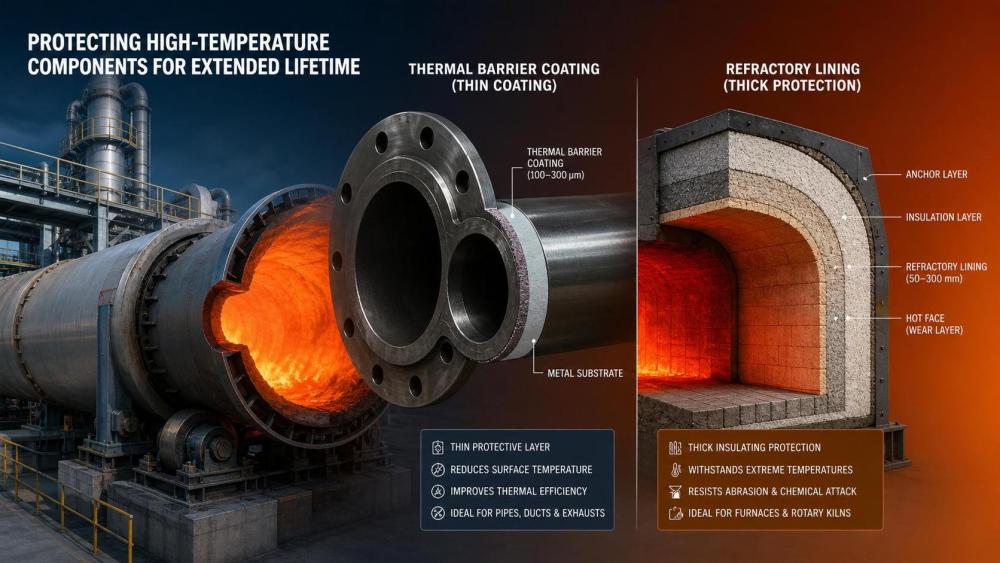 Thermal Barrier Coatings vs Refractory Linings: Which Lasts Longer at High Heat? Thermal Barrier Coatings vs Refractory Linings: Which Lasts Longer at High Heat?