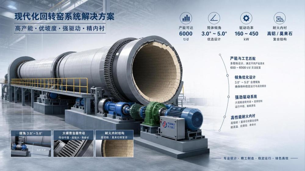 Rotary Kiln Equipment Selection Guide: Capacity, Slope, Drive System, and Lining