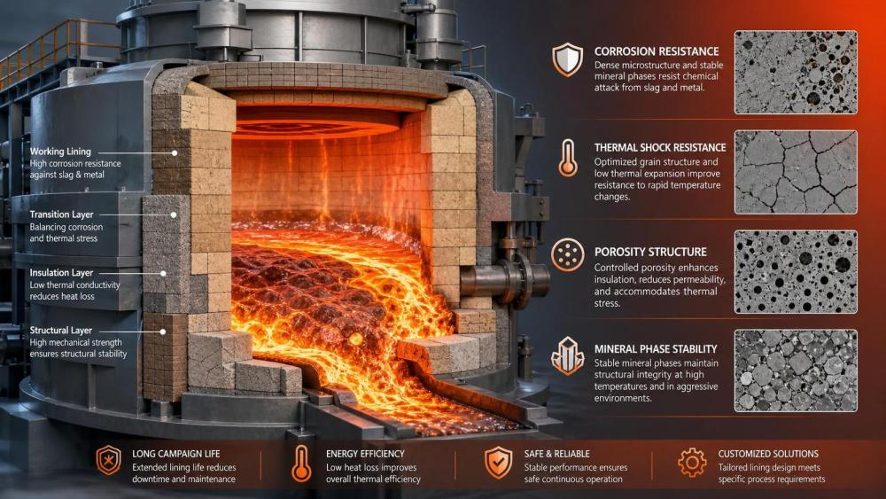Refractory Material Science for Furnaces: What Determines Corrosion and Thermal Shock Resistance? Refractory Material Science for Furnaces: What Determines Corrosion and Thermal Shock Resistance?