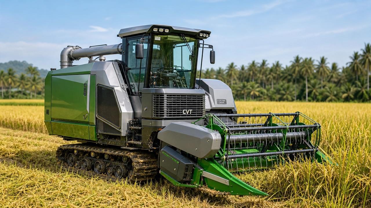 World's First CVT+Electric Hybrid Combine Harvester Enters Mass Production
