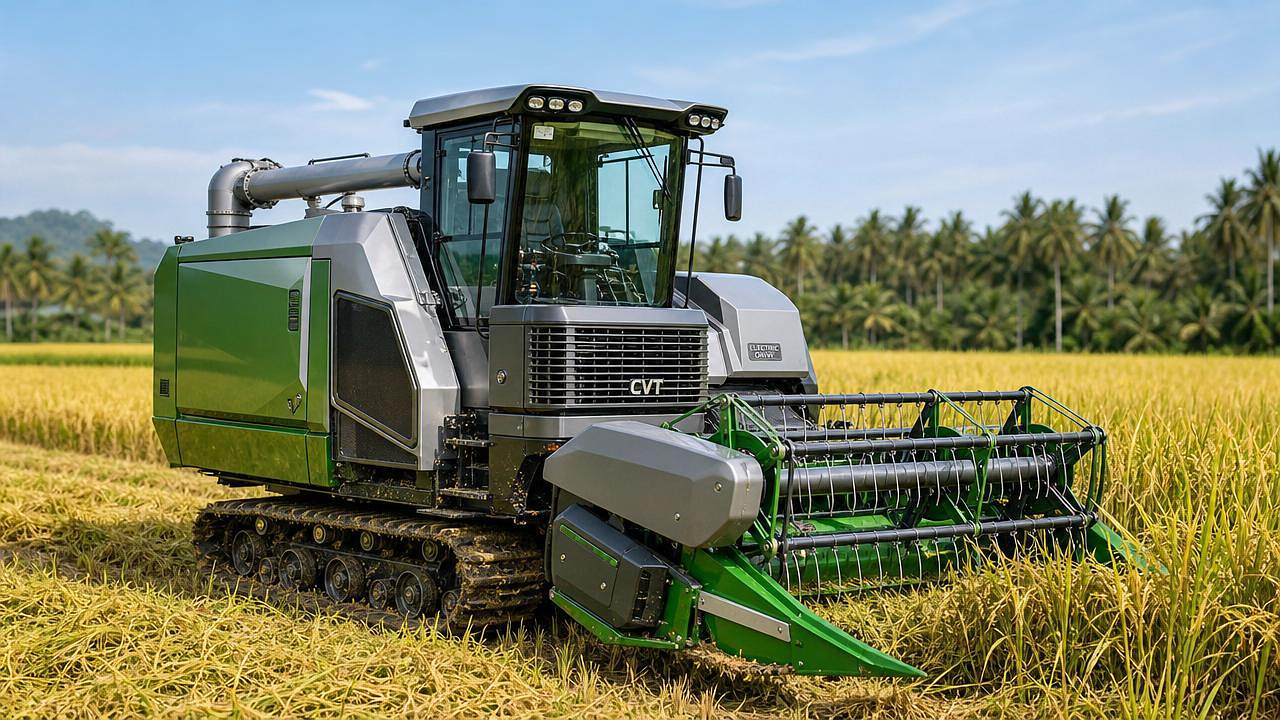 World's First CVT+Electric Hybrid Combine Harvester Enters Mass Production