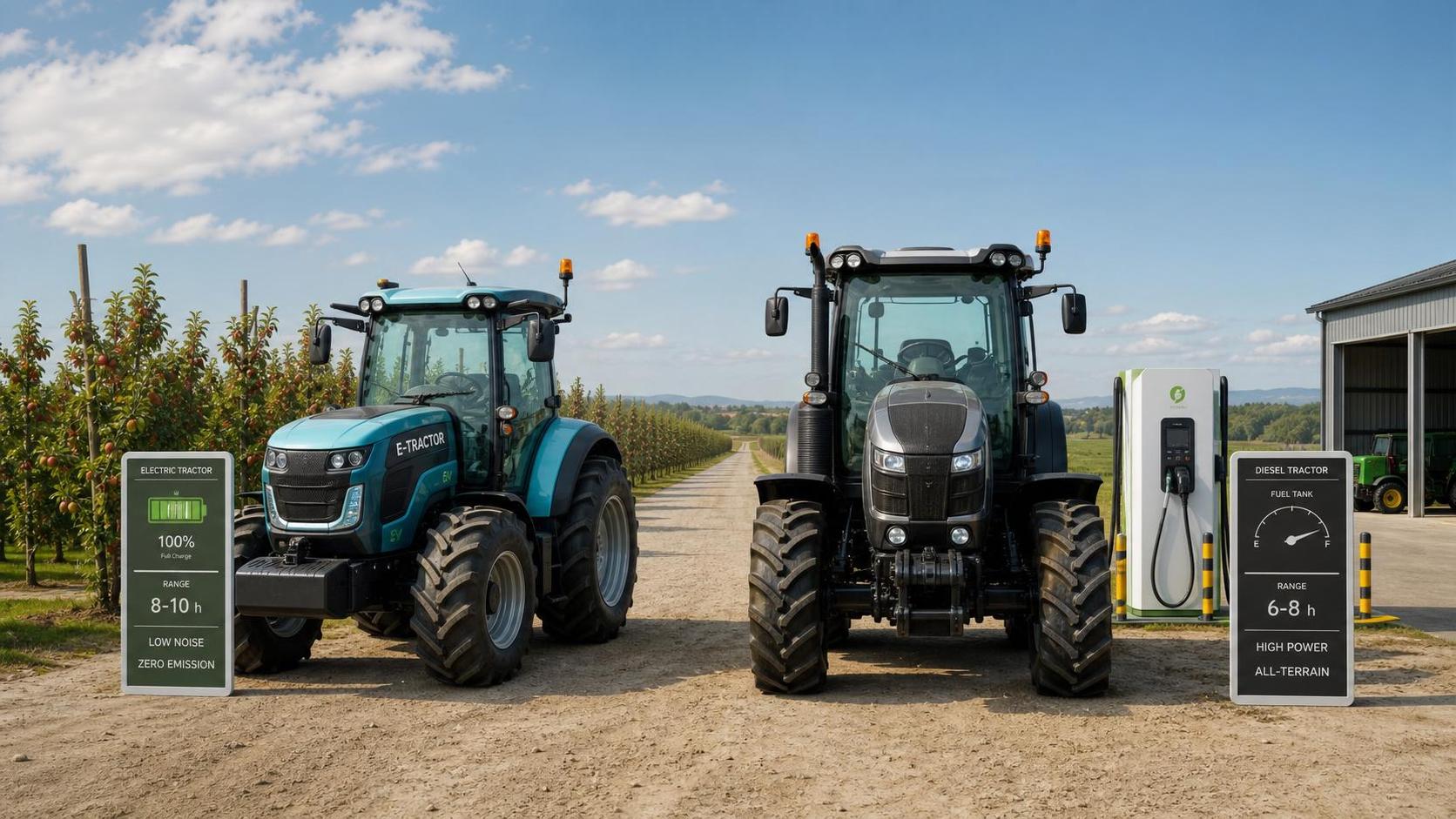 Electric Farm Equipment vs Diesel Machines: How to Compare Range, Power, and Charging Needs
